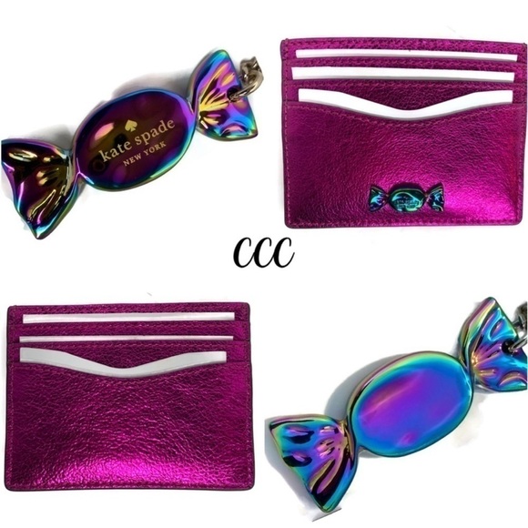 Kate Spade Candy 🍬 Wrapper Keychain Fob ID Wallet - Picture 2 of 4